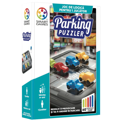 Parking Puzzler, joc de logica cu 60 de provocari, 6+ ani, editie lb. Romana