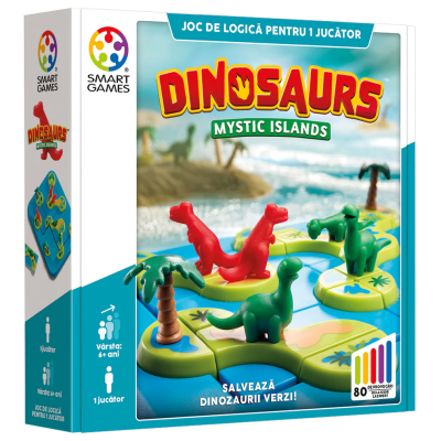 Dinosaurs Mystic Islands, joc de logica cu 80 de provocari, 6+ ani, editie lb. Romana